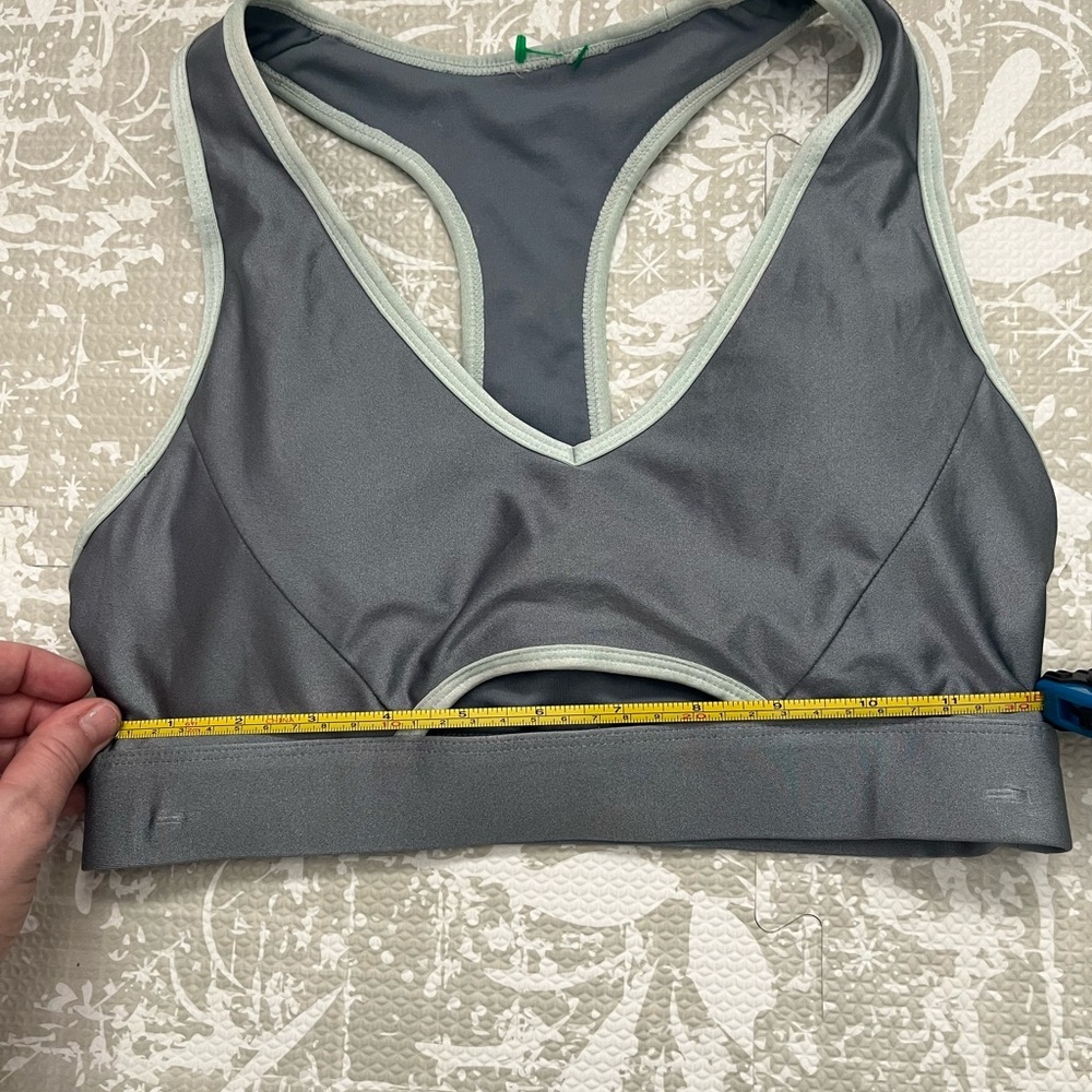 Fabletics Gray Racerback Sports Bra - Picture 3 of 4